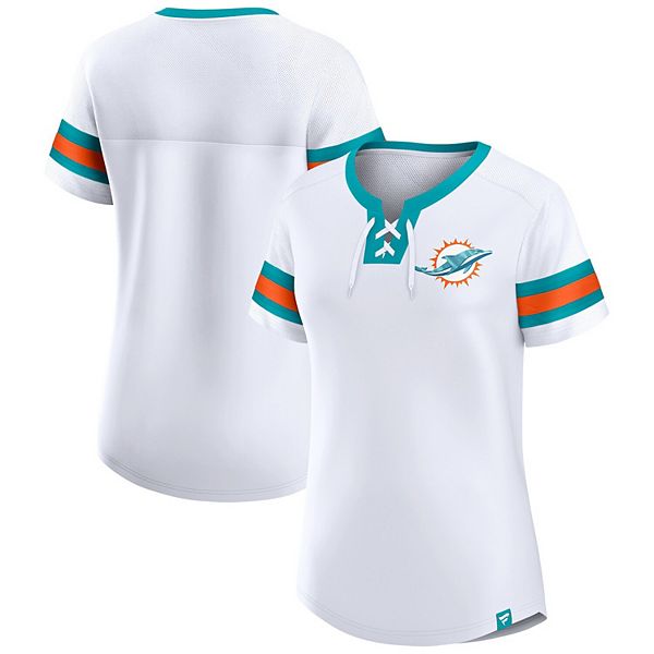 Women's Fanatics Branded White Miami Dolphins Sunday Best Lace-Up