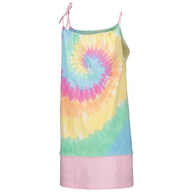 Women's Refried Apparel White Chicago Cubs Tie-Dye Tank Top Dress