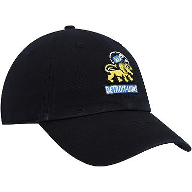 Men's '47 Black Detroit Lions Clean Up Legacy Adjustable Hat
