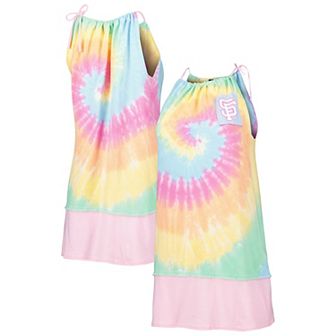 Women's Refried Apparel White San Francisco Giants Tie-Dye Tank Top Dress