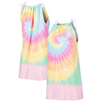 Women's Refried Apparel White San Francisco Giants Tie-Dye Tank Top Dress