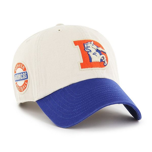 Men's '47 Cream/Royal Denver Broncos Sidestep Clean Up Adjustable Hat
