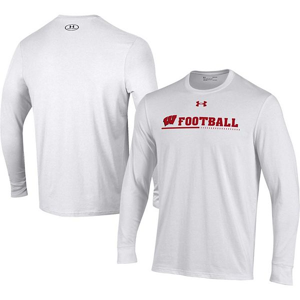 Men's Under Armour White Wisconsin Badgers 2022 Sideline Football