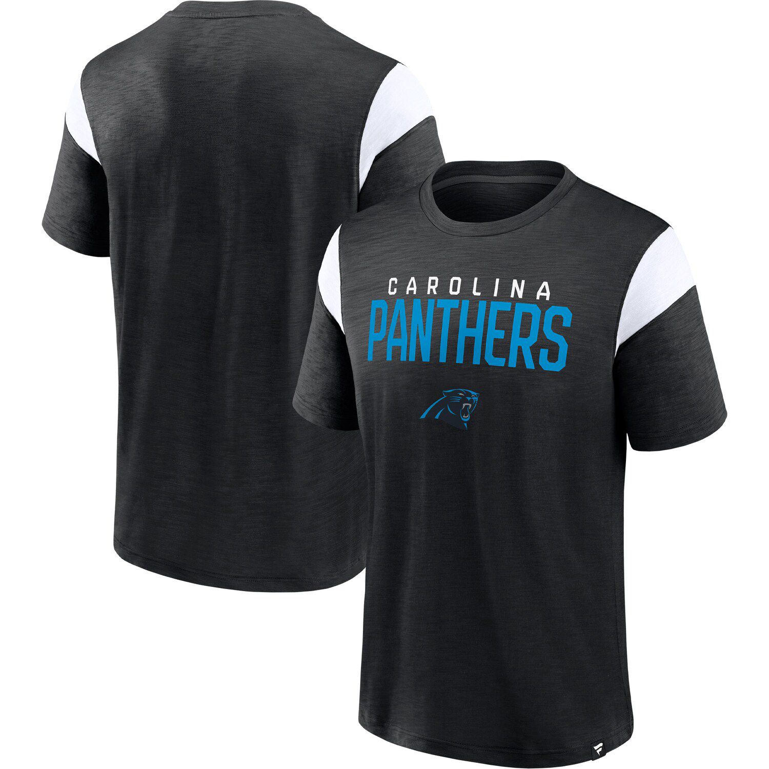 New Era Women's Carolina Panthers Color Block Grey T-Shirt