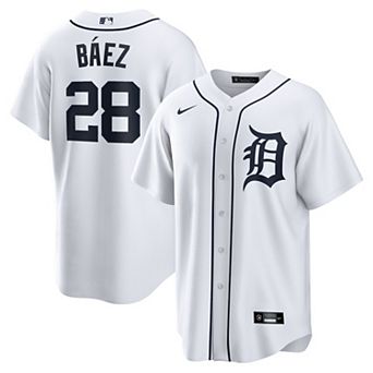 Men's Nike Javier Baez White Detroit Tigers Home Replica Player Jersey