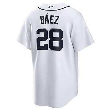 Men's Nike Javier Baez White Detroit Tigers Home Replica Player Jersey