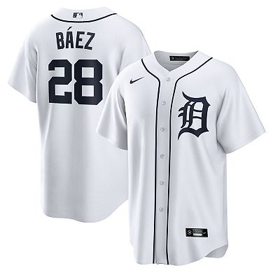 Men's Nike Javier Baez White Detroit Tigers Home Replica Player Jersey