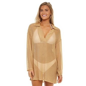 Women's Jordan Taylor Polo Collar Swim Cover-Up Tunic