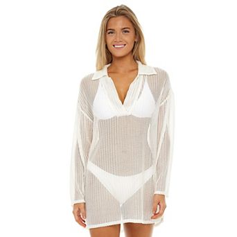 Women's Jordan Taylor Polo Collar Swim Cover-Up Tunic