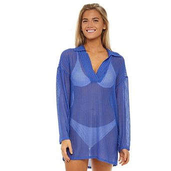 Women's Jordan Taylor Polo Collar Swim Cover-Up Tunic