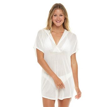 Women's Jordan Taylor Hooded Mesh Swim Cover-Up Hoodie