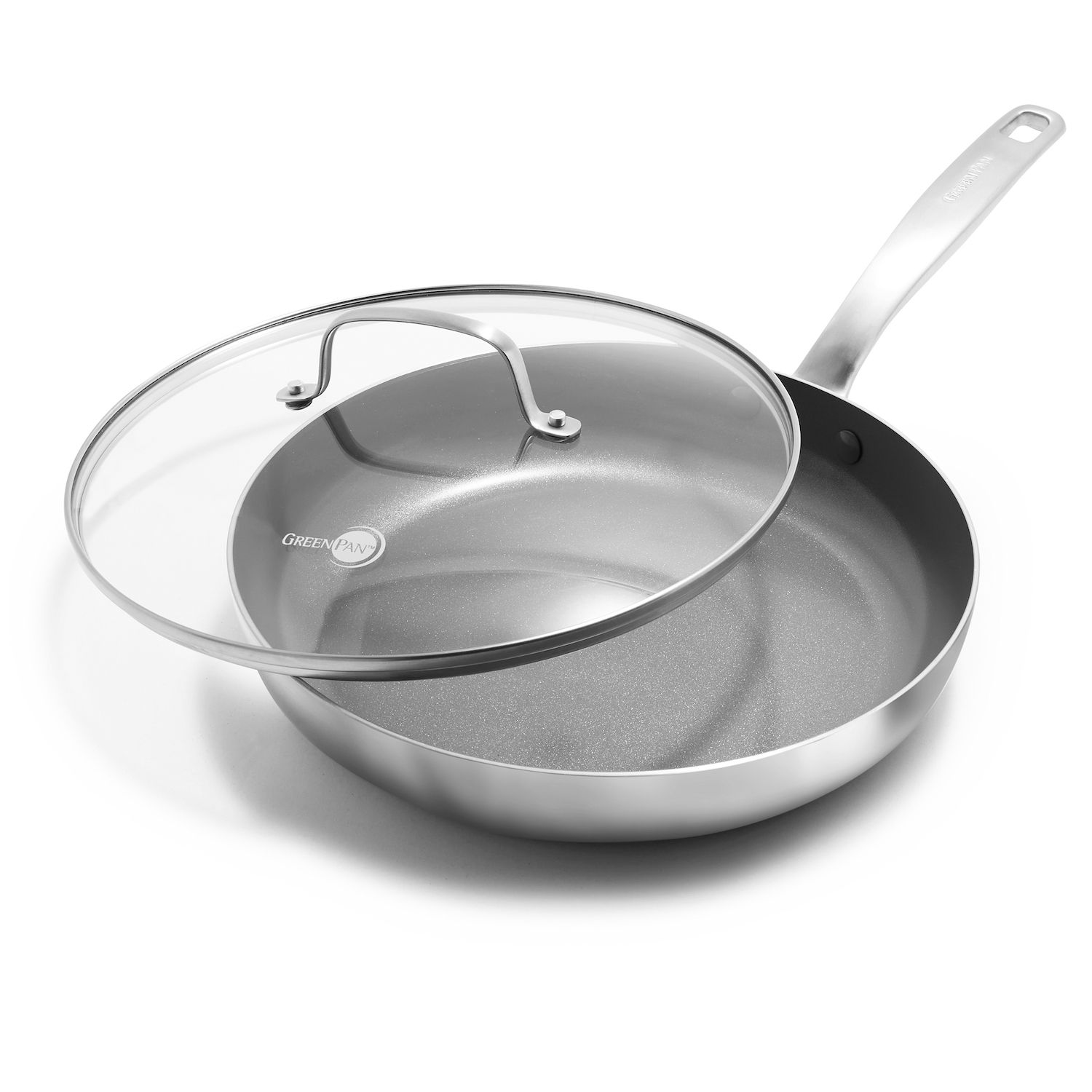 GoodCook Healthy Ceramic Titanium-infused Fry pan, 12 Inch, Light