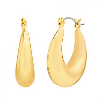 Paige Harper 14k Gold Over Recycled Brass Chunky Oval Hoop Earrings