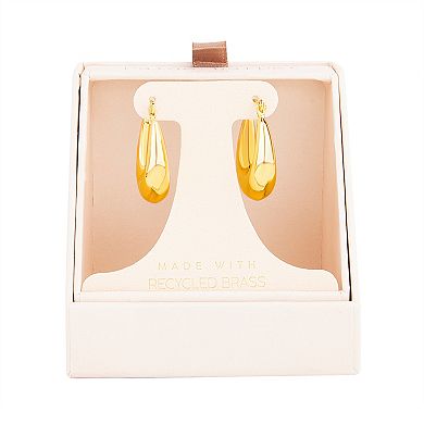 Paige Harper 14k Gold Over Recycled Brass Chunky Oval Hoop Earrings