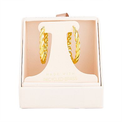 Paige Harper 14k Gold Over Recycled Brass Twisted Chunky Hoop Earrings