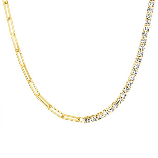 Paige Harper 14k Gold Over Recycled Brass Cubic Zirconia
