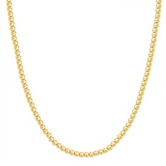 Paige Harper 14k Gold Over Recycled Brass Bead Chain Necklace