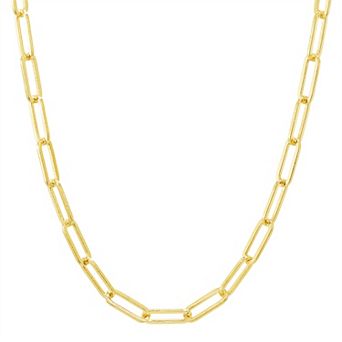 Paige Harper 14k Gold Over Recycled Brass Paperclip Link Chain Necklace