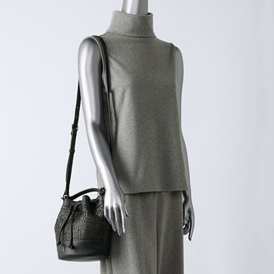Simply Vera Vera Wang Straw Bucket Bag
