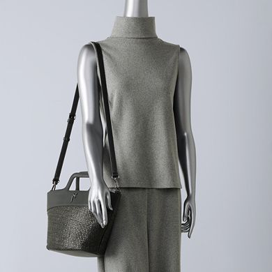Simply Vera Vera Wang Top Handle Straw Satchel Bag