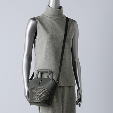 Simply Vera Vera Wang Top Handle Straw Crossbody Bag