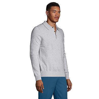 Men's Lands' End Cashmere Sweater Polo