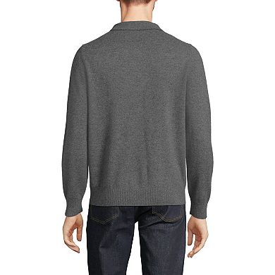 Men's Lands' End Cashmere Sweater Polo