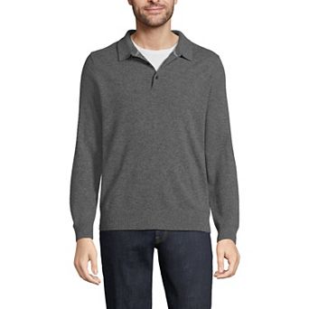 Men's Lands' End Cashmere Sweater Polo