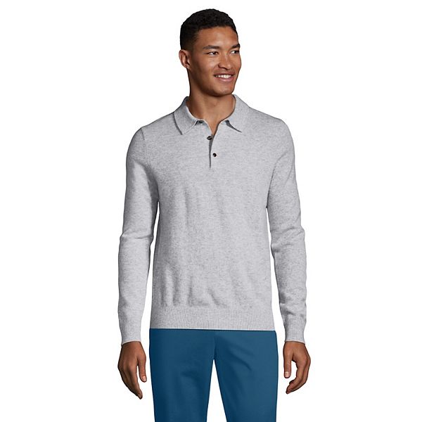 Men's Lands' End Cashmere Sweater Polo