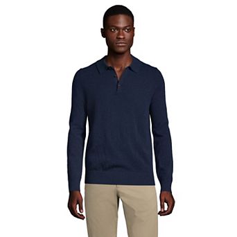 Men's Lands' End Cashmere Sweater Polo
