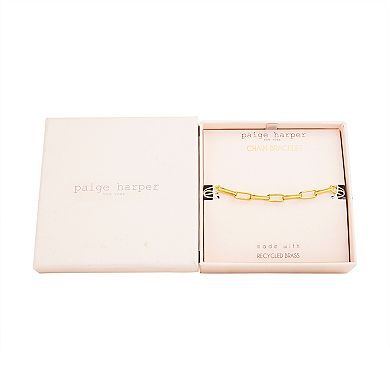 Paige Harper 14k Gold Over Recycled Brass Paperclip Link Chain Bracelet