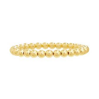 Paige Harper 14k Gold Over Recycled Brass 6mm Bead Stretch Bracelet