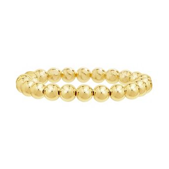 Paige Harper 14k Gold Over Recycled Brass 8mm Bead Stretch Bracelet