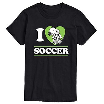Big & Tall Peanuts I Love Soccer Tee
