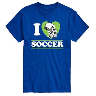 Big & Tall Peanuts I Love Soccer Tee