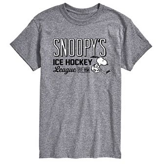 Big & Tall Peanuts Ice Hockey League Tee