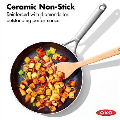 OXO Mira 3-Ply Stainless Steel 10-in. Non-Stick Frypan