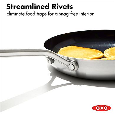 OXO Mira 3-Ply Stainless Steel 12-in. Non-Stick Frypan
