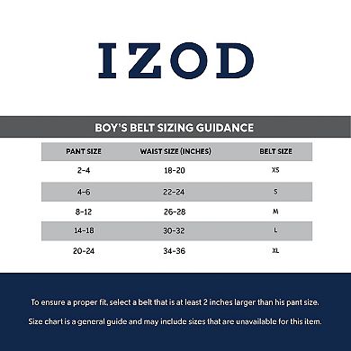 Boys 4-20 IZOD Stretch Elastic Braided Belt