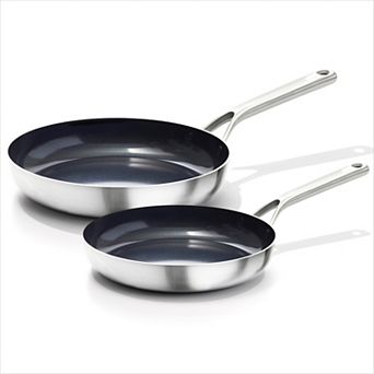 OXO Mira 3-Ply Stainless Steel 2 pc Non-Stick Frypan Set
