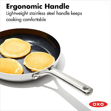 OXO Mira 3-Ply Stainless Steel 2-pc. Non-Stick Frypan Set