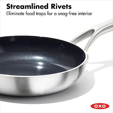 OXO Mira 3-Ply Stainless Steel 2-pc. Non-Stick Frypan Set