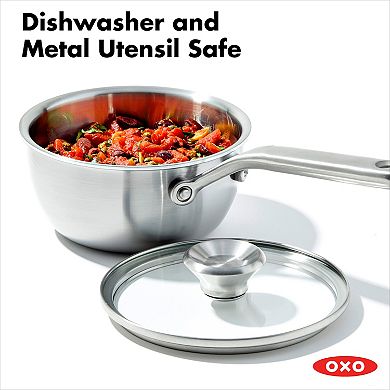 OXO Mira Tri-Ply Stainless Steel 1.5-qt. Chef's Pan with Lid