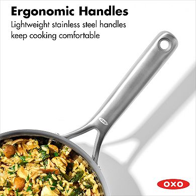 OXO Mira Tri-Ply Stainless Steel 2.5-qt. Chef's Pan with Lid