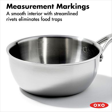OXO Mira Tri-Ply Stainless Steel 3.5-qt. Chef's Pan with Lid