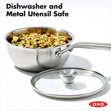 OXO Mira Tri-Ply Stainless Steel 3.5-qt. Chef's Pan with Lid