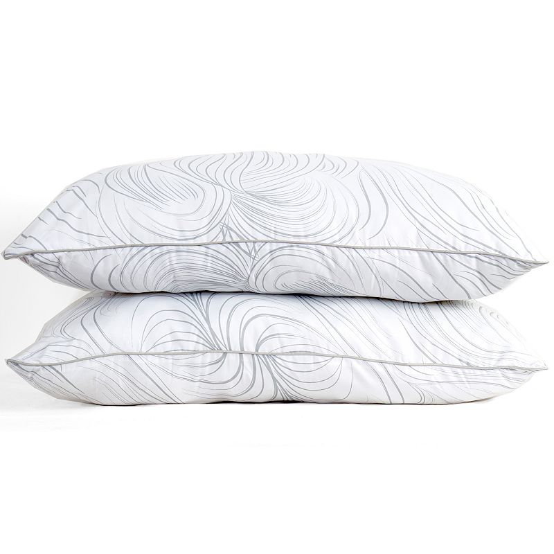 Down Home B Smith Traditional Pillow 2 Pack, White, JUMBO