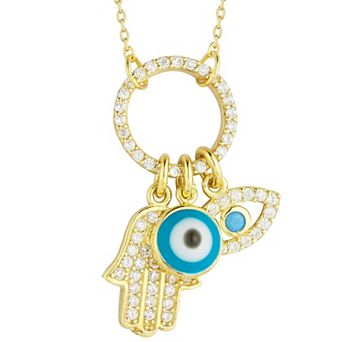 Sunkissed Sterling 14k Gold Over Cubic Zirconia Necklace
