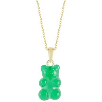 Sunkissed Sterling 14k Gold Over Silver Gummy Bear Necklace