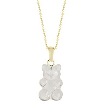 Sunkissed Sterling 14k Gold Over Silver Gummy Bear Necklace
